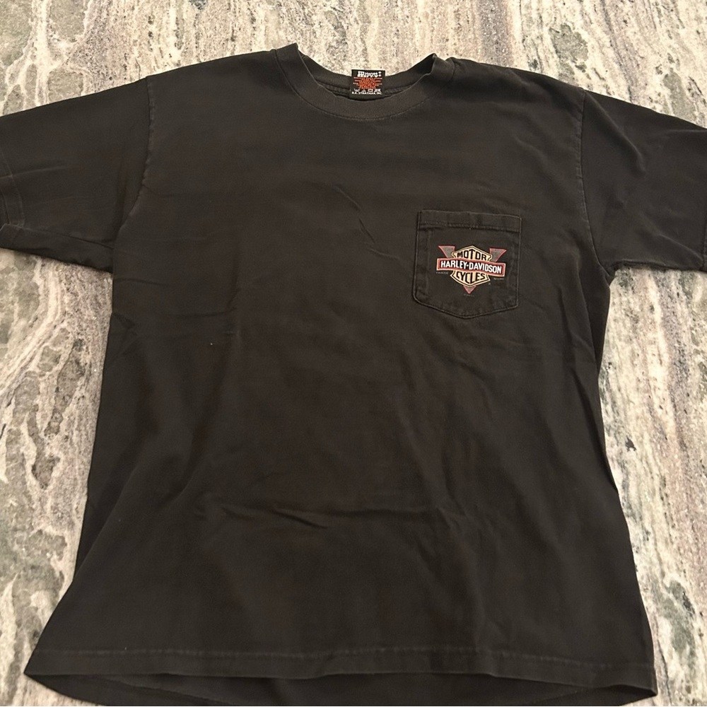 Vintage Chick's Harley Davidson Men White T-Shirt 1999